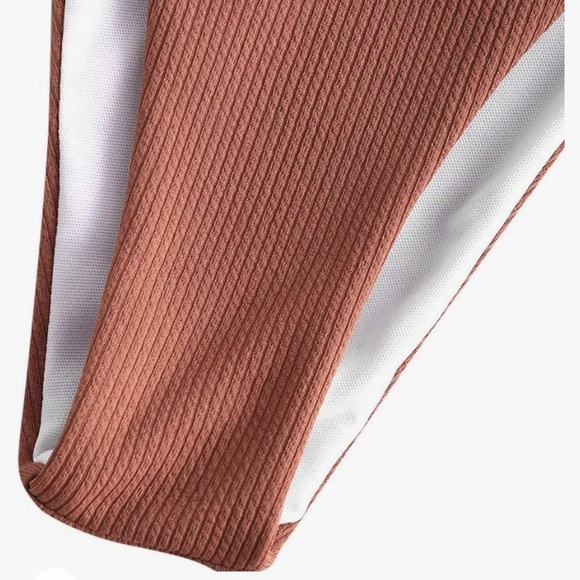 (1641) ZAFUL Women's Tie Dye V-Notch Cutout High Cut Bikini Set 2 Piece Swimsuit - Picture 3 of 5